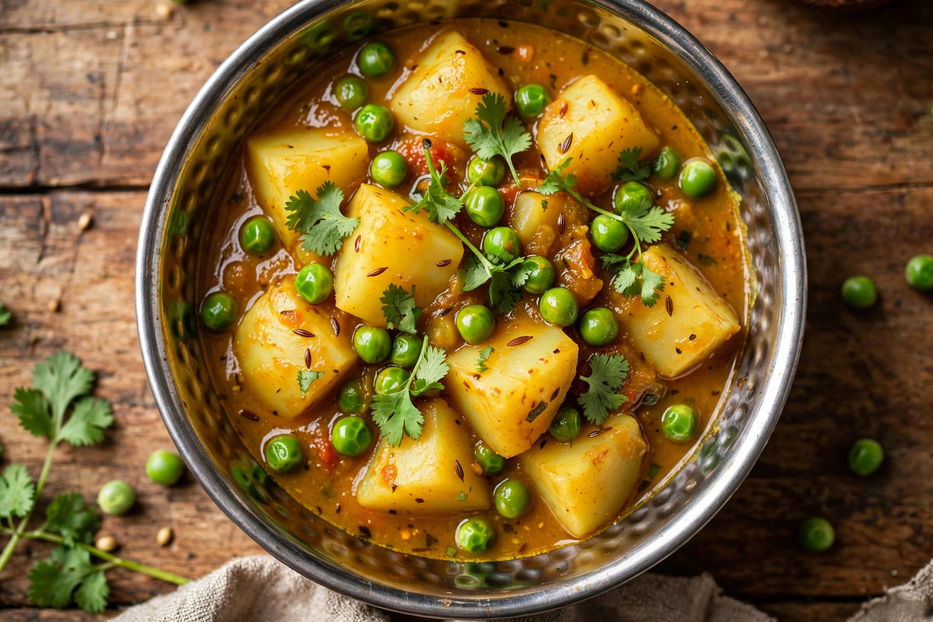 Aloo mutter potato and pea curry