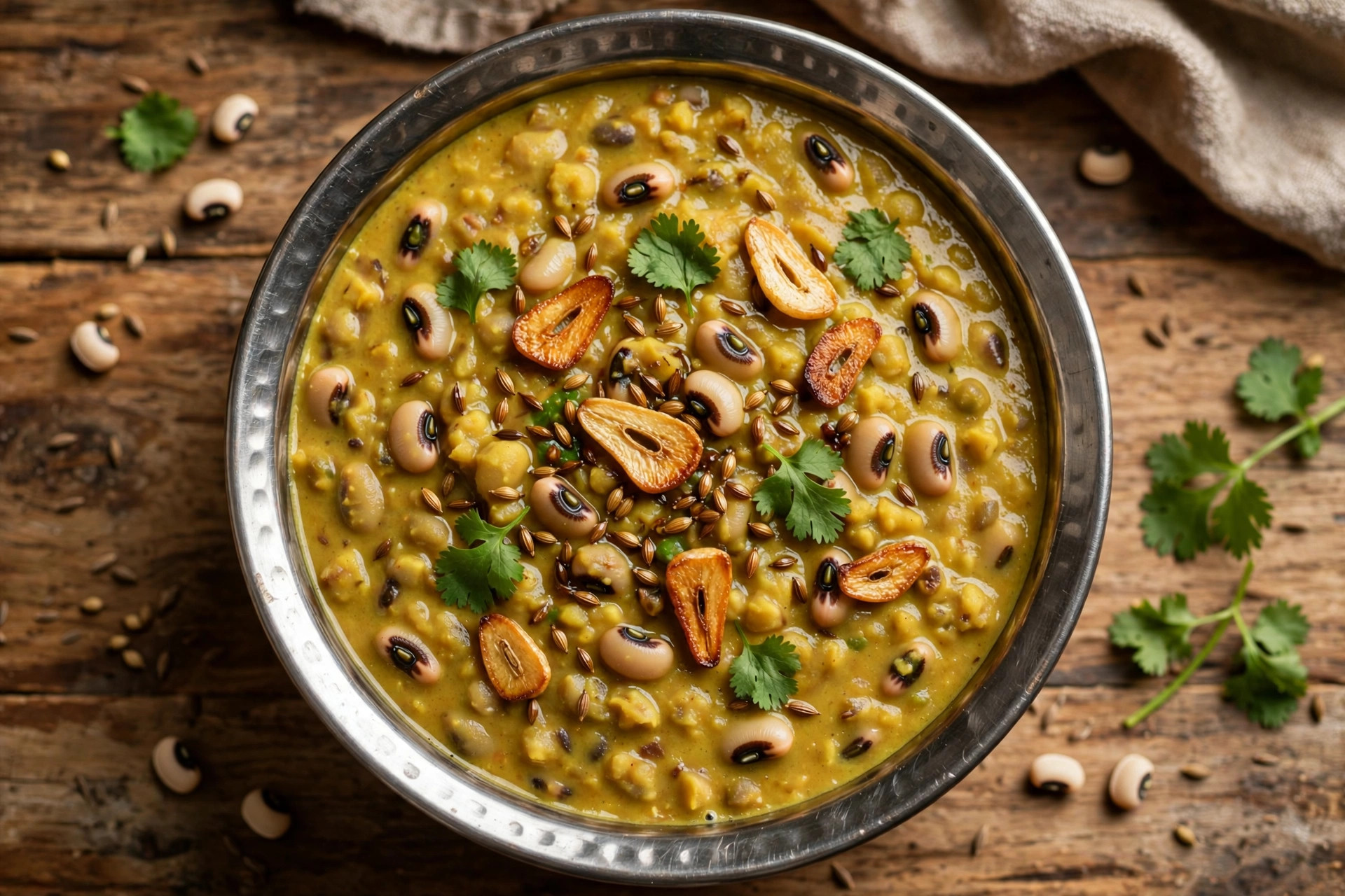 Bowl of lobiya daal