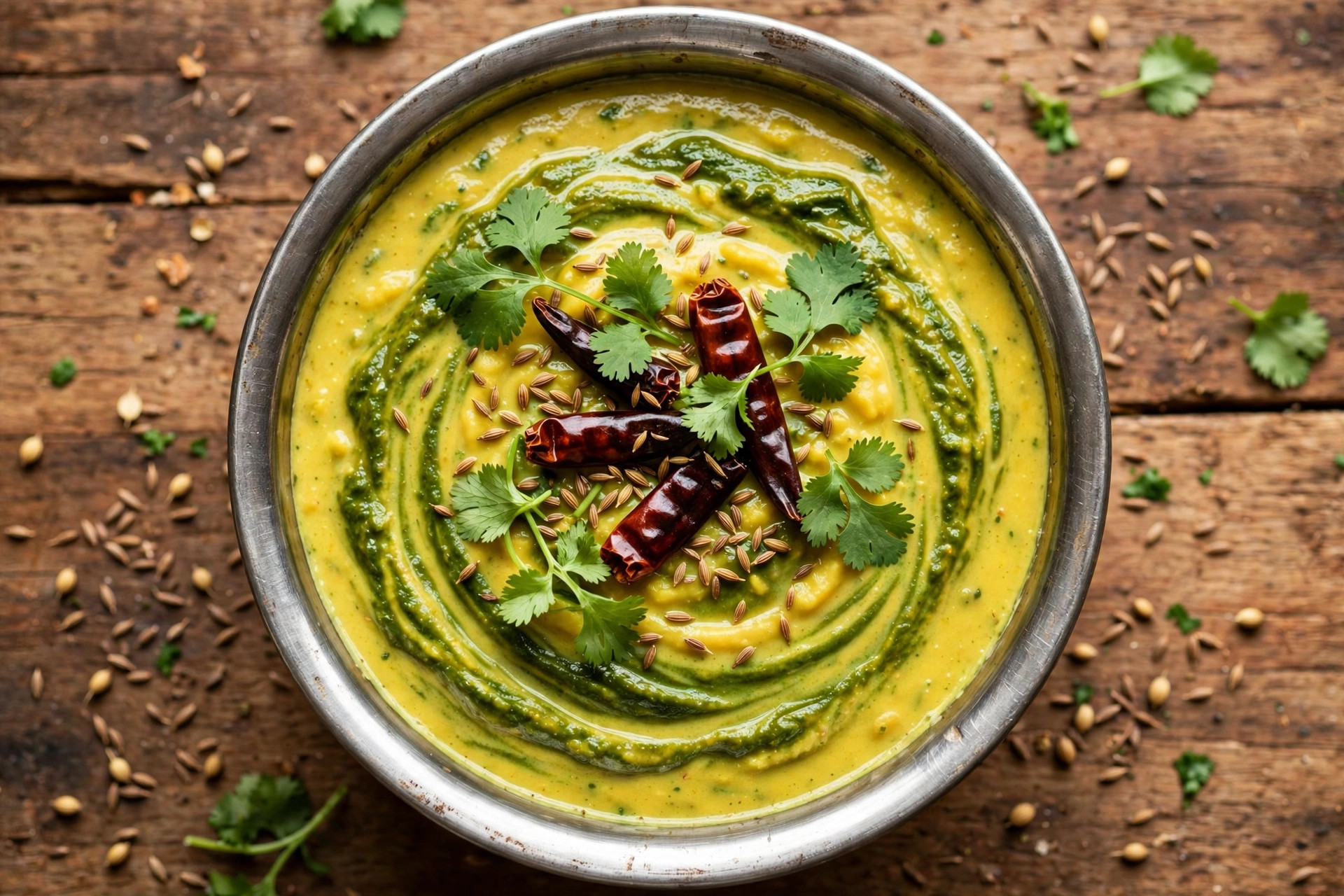 Bowl of palak daal