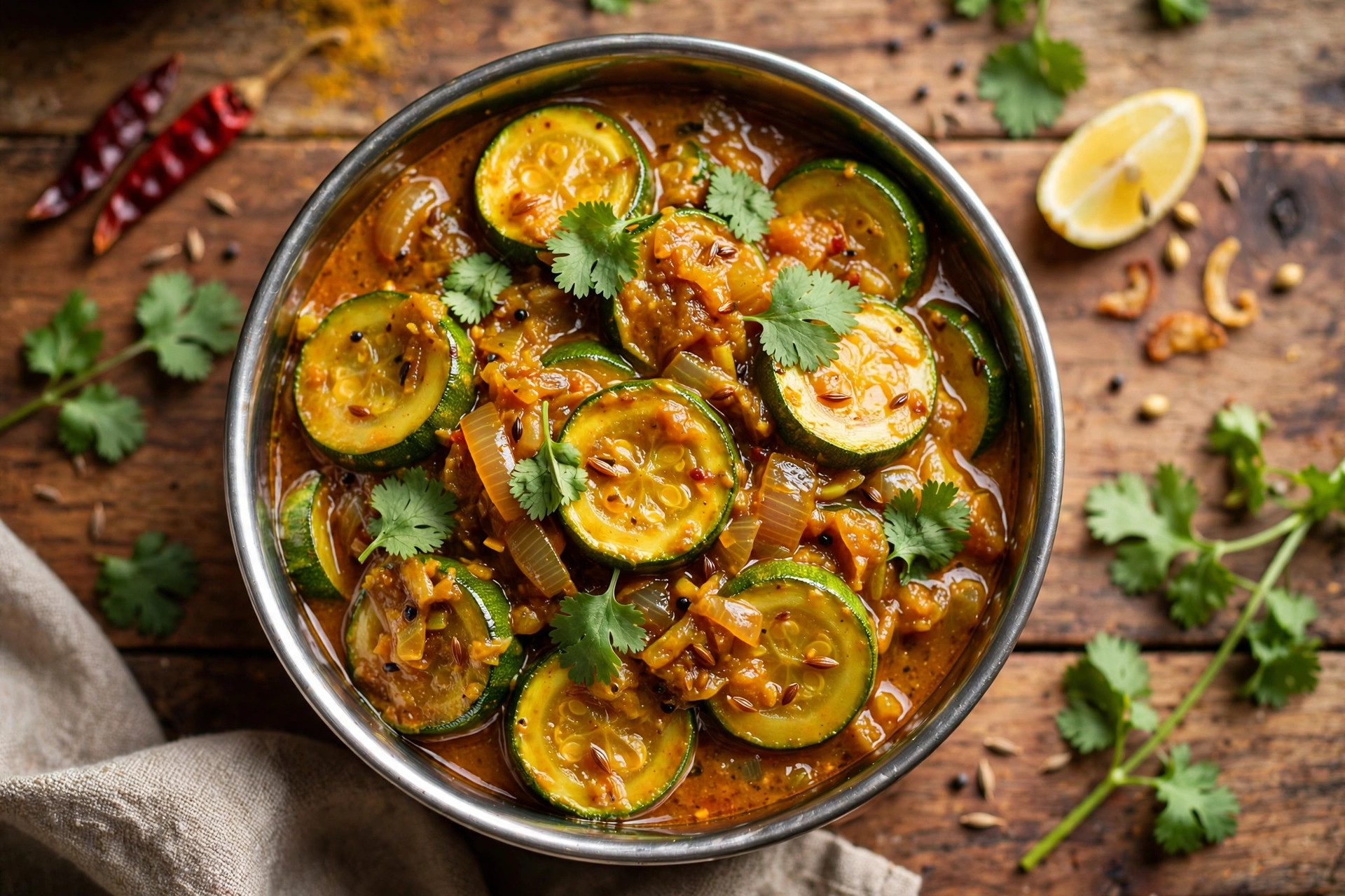 Zukini masala zucchini curry